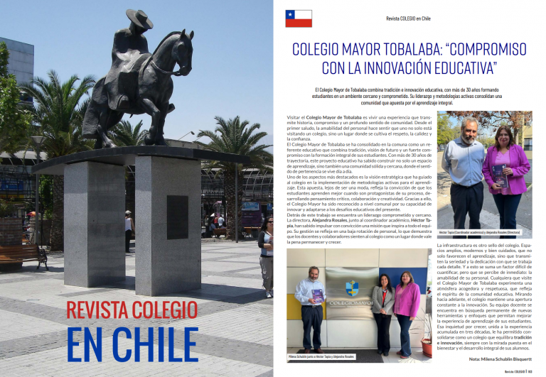 ¡Hito Regional! Colegio Mayor Tobalaba Destaca en la Prestigiosa Revista COLEGIO